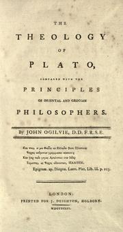 Front cover of The theology of Plato by Ogilvie, John
