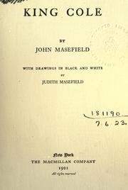 Cover of King Cole by John Masefield