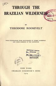 Cover of Through the Brazilian wilderness by Theodore Roosevelt