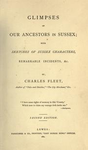 Front cover of Glimpses of our ancestors in Sussex by Charles Fleet