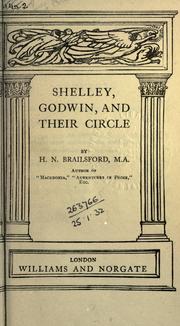 Cover of Shelley, Godwin, and their circle by Henry Noel Brailsford