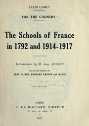 Front cover of The schools of France in 1792 and 1914-1917 by Louis Lumet