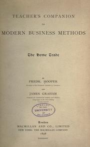 Front cover of Teacher's companion to modern business methods by Frederick Hooper
