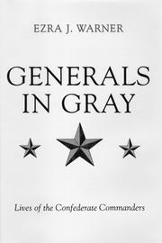Cover of Generals in gray by Ezra J. Warner