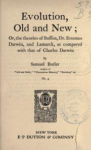 Cover of Evolution, old and new by Samuel Butler