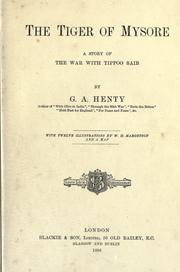 Cover of The Tiger of Mysore by G. A. Henty
