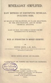 Cover of Mineralogy simplified by Henry Erni