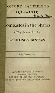 Front cover of Bombastes in the shades by Laurence Binyon