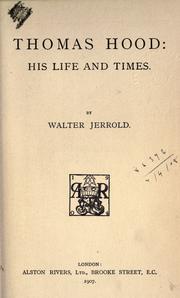 Cover of Thomas Hood by Walter Jerrold