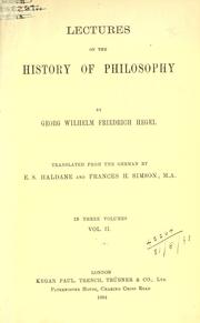 Front cover of Vorlesungen über die Geschichte der Philosophie by Georg Wilhelm Friedrich Hegel