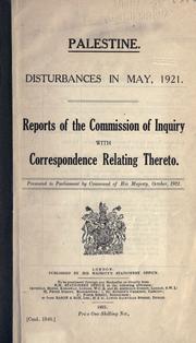 Cover of Palestine by Great Britain. Colonial Office.