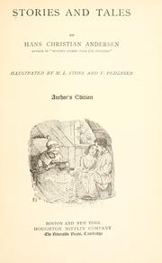 Front cover of Stories and tales by Hans Christian Andersen