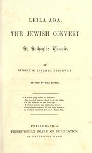 Front cover of Leila Ada, the Jewish convert by Osborn W. Trenery Heighway