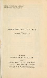 Cover of Euripides and his age by Gilbert Murray