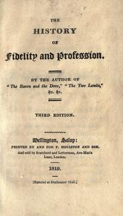Front cover of The history of Fidelity and Profession by Cameron Mrs.