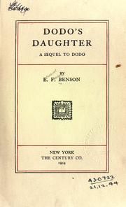 Cover of Dodo's daughter, a sequel to Dodo by E. F. Benson