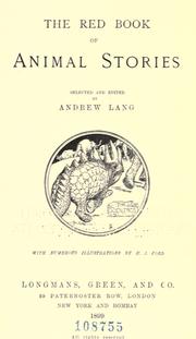 Front cover of The red book of animal stories by Andrew Lang