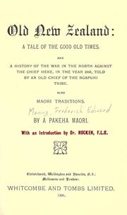 Front cover of Old New Zealand by Frederick Edward Maning