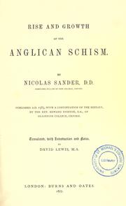 Cover of De origine ac progressu schismatis Anglicani by Nicholas Sander