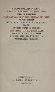 Front cover of Enchiridion militis Christiani by Desiderius Erasmus