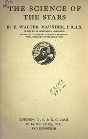 Front cover of The science of the stars by Maunder, Edward Walter