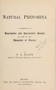 Cover of Natural phenomena by Frederick Alexander Black