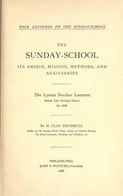 Front cover of The Sunday-School by H. Clay Trumbull