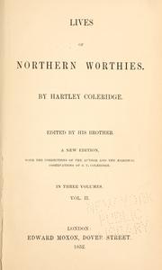 Front cover of Lives of northern worthies by Hartley Coleridge
