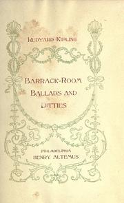 Cover of Barrack-room ballads and ditties by Rudyard Kipling