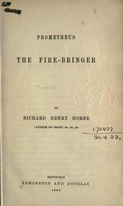 Front cover of Prometheus, the fire-bringer by Richard Henry Horne