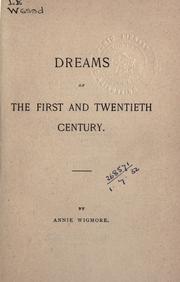 Front cover of Dreams of the first and twentieth century by Annie Wigmore