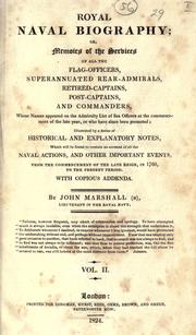 Cover of Royal naval biography by John Marshall