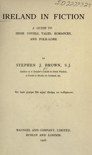 Front cover of Ireland in fiction by Stephen J. M. Brown