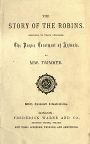 Cover of The story of the robins by Sarah Trimmer