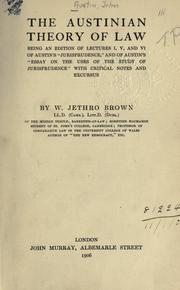 Front cover of The Austinian theory of law by Austin, John