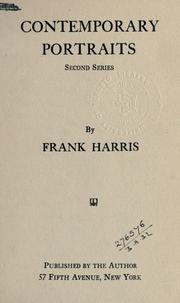 Cover of Contemporary portraits by Frank Harris