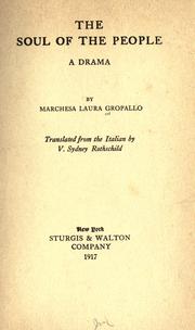 Front cover of The soul of the people by Laura Gropallo