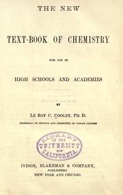 Front cover of The new text-book of chemistry by Le Roy C. Cooley