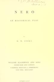 Front cover of Nero, an historical play by William Wetmore Story
