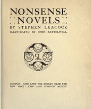 Cover of Nonsense novels by Stephen Leacock