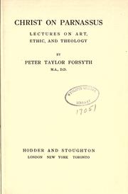 Cover of Christ on Parnassus by Peter Taylor Forsyth