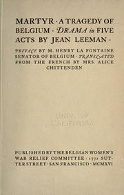 Cover of Martyr by Jean Leeman