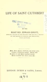 Front cover of Life of Saint Cuthbert by Edward Consitt