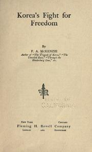 Cover of Korea's fight for freedom by Fred A. McKenzie