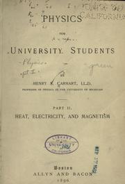 Front cover of Physics for university students by Henry S. Carhart