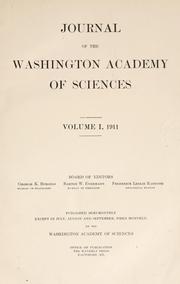 Front cover of Journal of the Washington Academy of Sciences by Washington Academy of Sciences.