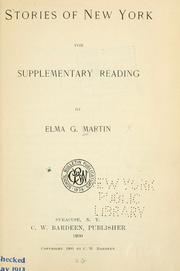 Front cover of Stories of New York for supplementary reading by Elma G. Martin