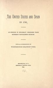 Front cover of The United States and Spain in 1790 by Ford C. Worthington