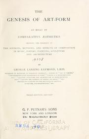 Cover of Comparative aesthetics by George Lansing Raymond