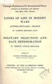 Front cover of Losses of life in modern wars by Gaston Bodart
